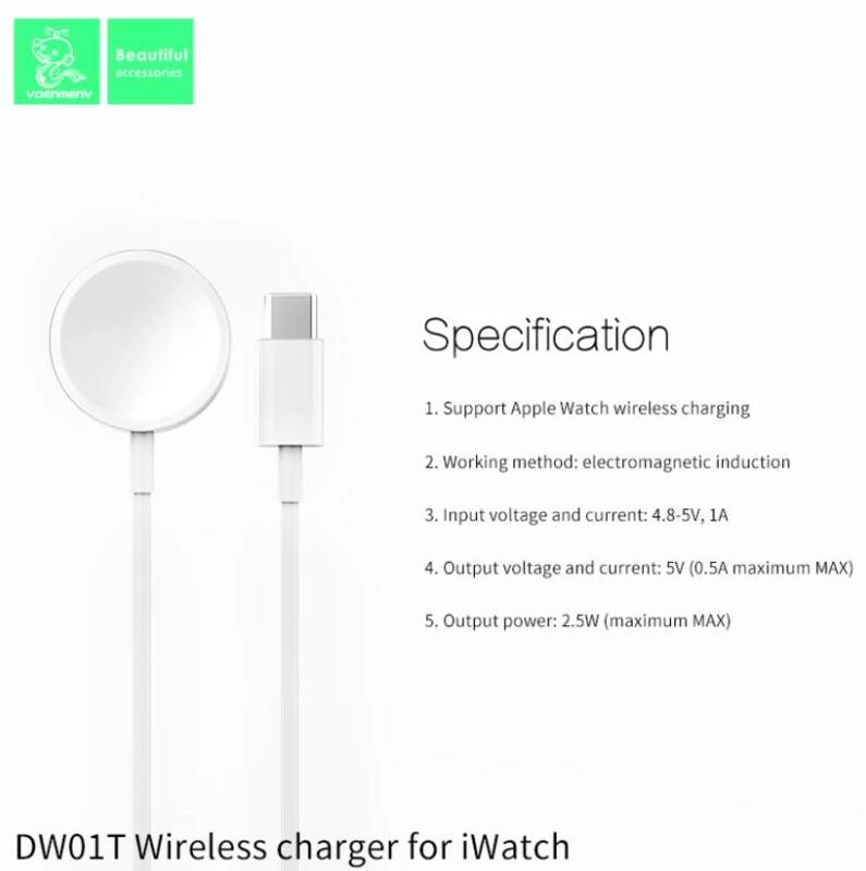 Зарядное  Type-C для Apple Watch  vDENMENv  DW01T